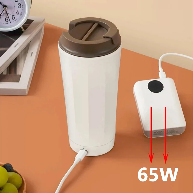 USB Car Plug Electric Heating Bottle Kettle Intelligent Display Portable Camping Travel Mini Water Thermal Cup Thermostat