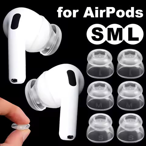 S/M/L Eartips Earbuds for AirPods 3 4 Generation Double-deck in-ear Ear Tips Earphone Ear Cover with Storage Box for AirPods 3 4