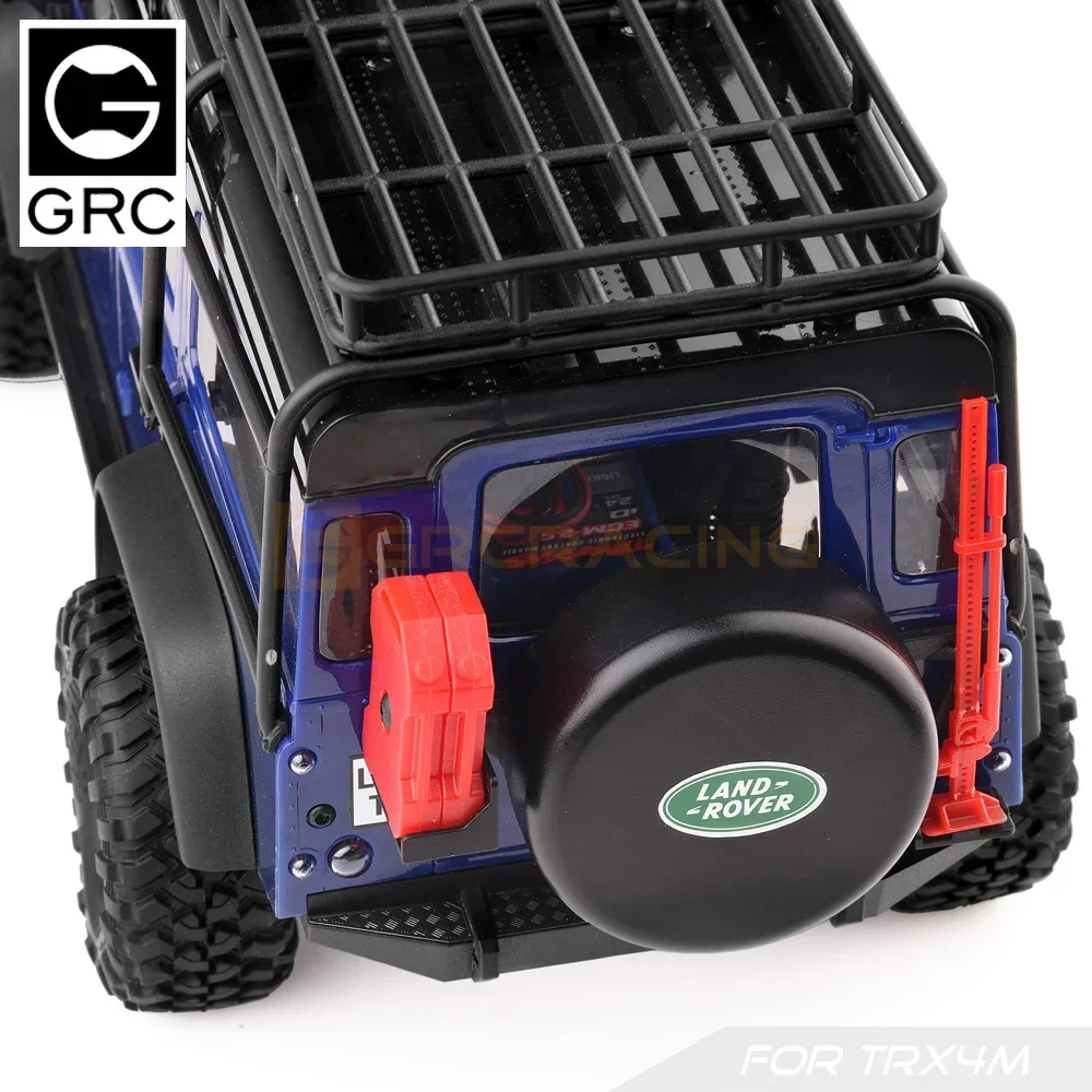 Hojas decorativas de acero inoxidable GRC 1/18 para piezas opcionales de actualización de parachoques trasero TRX4m Defender # G178ES G178EB