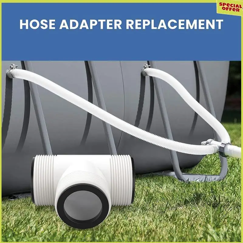 

A34R 2Pcs 1.5Inch Pool Hose Connector Plunger Valves For Above Ground Pool Hose -T-Splitter For Pool Hose Adapter Pump Parts