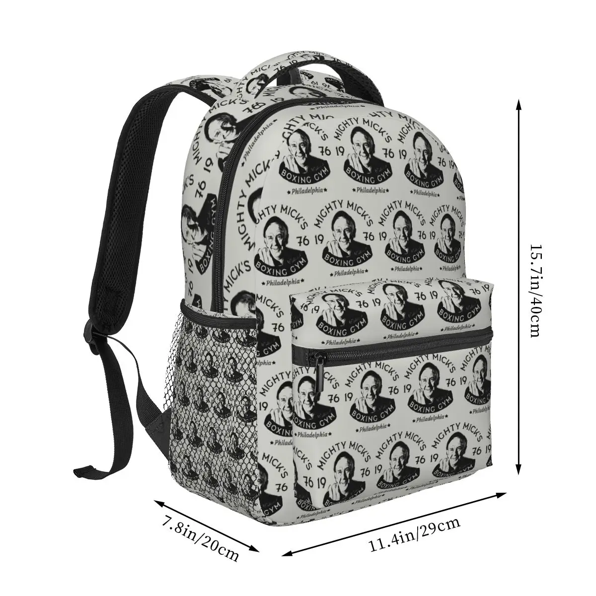Mighty Mick's Boxing Gym Rocky Balboa Boxer Gift Student Backpack School Bag Travel Daypack for Boys Girls Bookbag Shoulder Bags