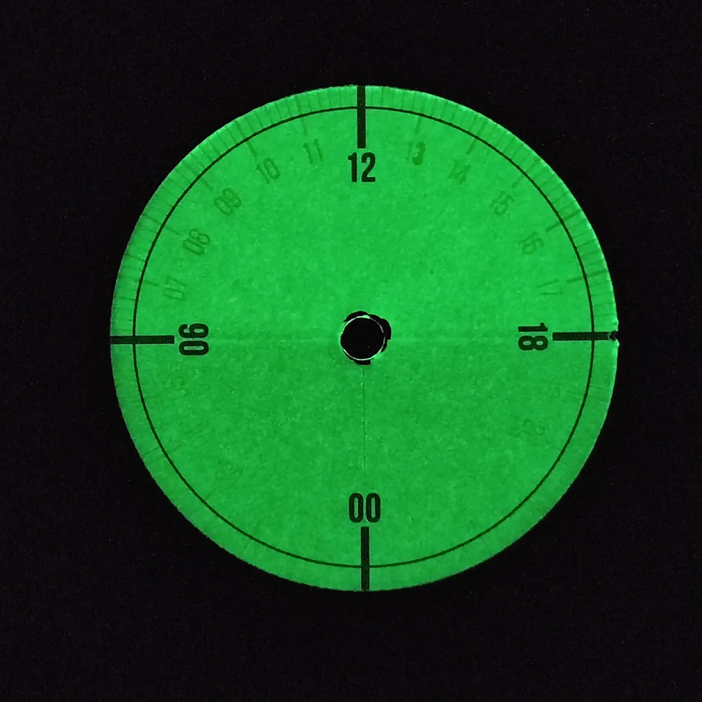 Esfera de 28,5mm, esfera NH35 de 24 horas, Esfera luminosa completa adecuada para movimiento NH34 NH35 NH36, piezas de reloj luminosas verdes para esfera de reloj