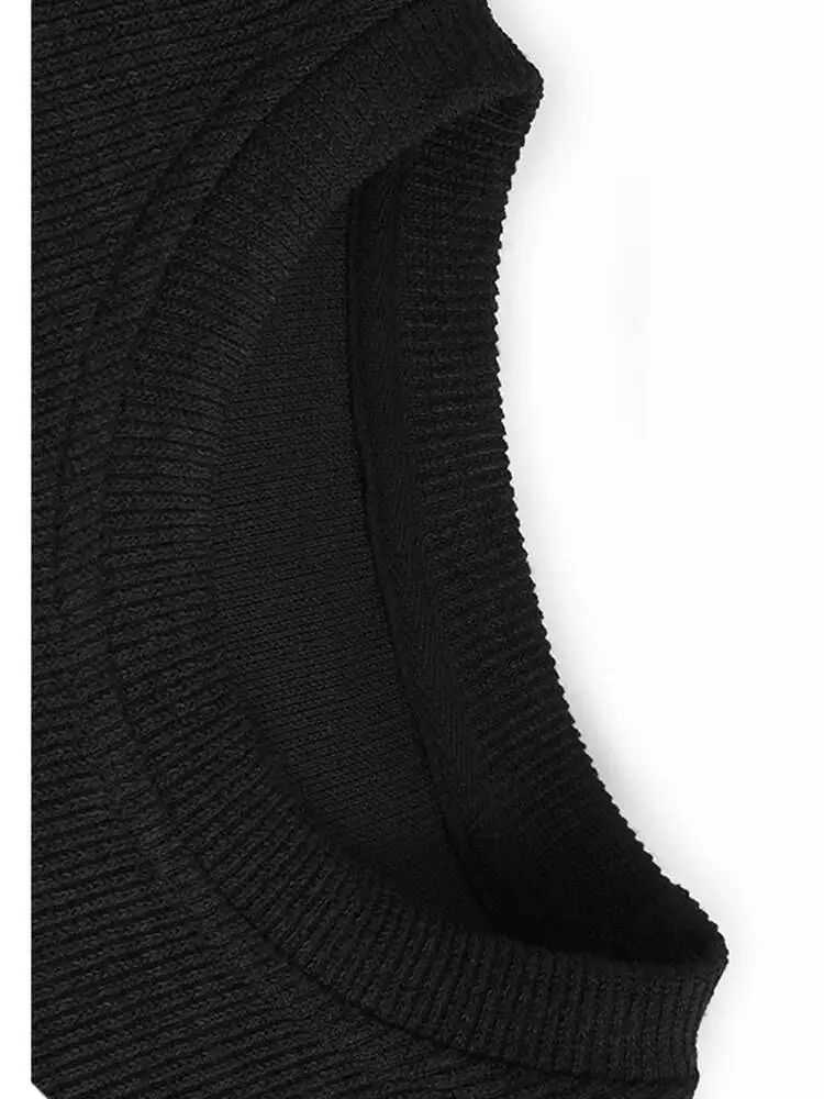 女性黒柄プリントスプライスビッグサイズミディドレス新しいラウンドネック長袖ファッション潮春秋