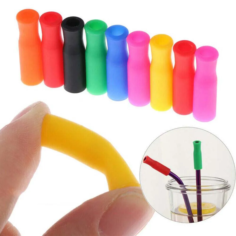 Reusable Fit for 6mm Wide Stainless Steel Straws Prevent Scald Supplies Bar Tool Straw Tip Teeth Protector Party Accessories