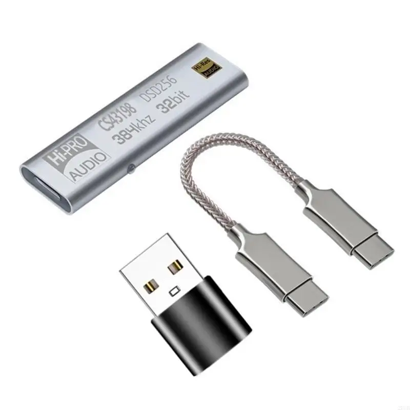 20CB سماعة رأس مكبرات الصوت CS43198 DSD64-258 فك تشفير Dongle USB C Decoding 32bit