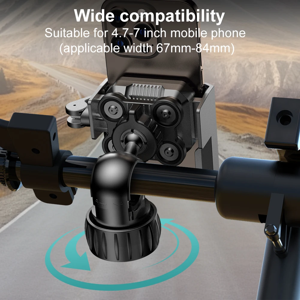 Soporte para teléfono de bicicleta, soporte giratorio de 360 grados para móvil de bicicleta, soporte para teléfono de bicicleta para teléfonos inteligentes de 4,7-7 pulgadas