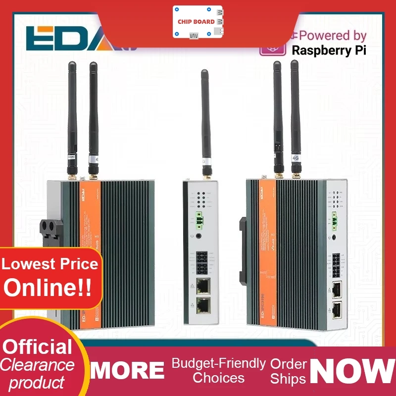ED-IPC3120 Industrial PC with Raspberry Pi CM5, BCM2712 SoC, microSD and M.2 NVMe SSD Support