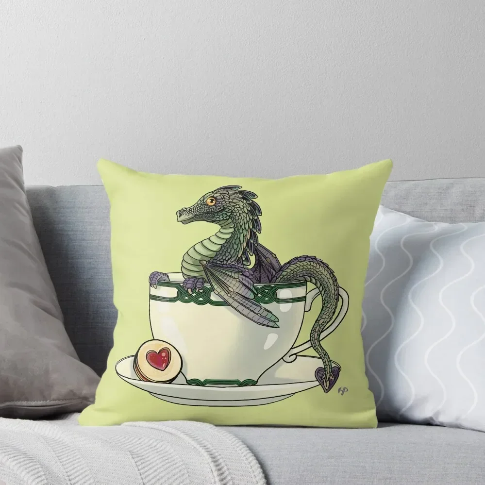 

Tea Dragon Throw Pillow luxury home accessories luxury throw pillow covers ornamental pillows bed pillows pillow