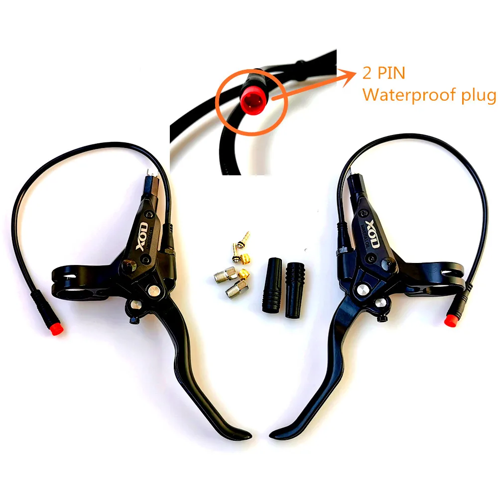 XOD E-hamulec motocyklowy DIY montaż przednia hamulce tylne EBike skuter tarcza hydrauliczna odciąć zasilanie hamulca 2PIN wodoodporna wtyczka