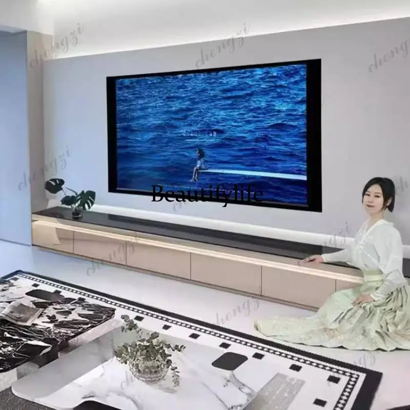 Italian Wooden Tv Cabinet Simple Hiding Narrow Unique Indoor Tv Stands Luxury Saving Designer Mueble Televisor Furniture Home