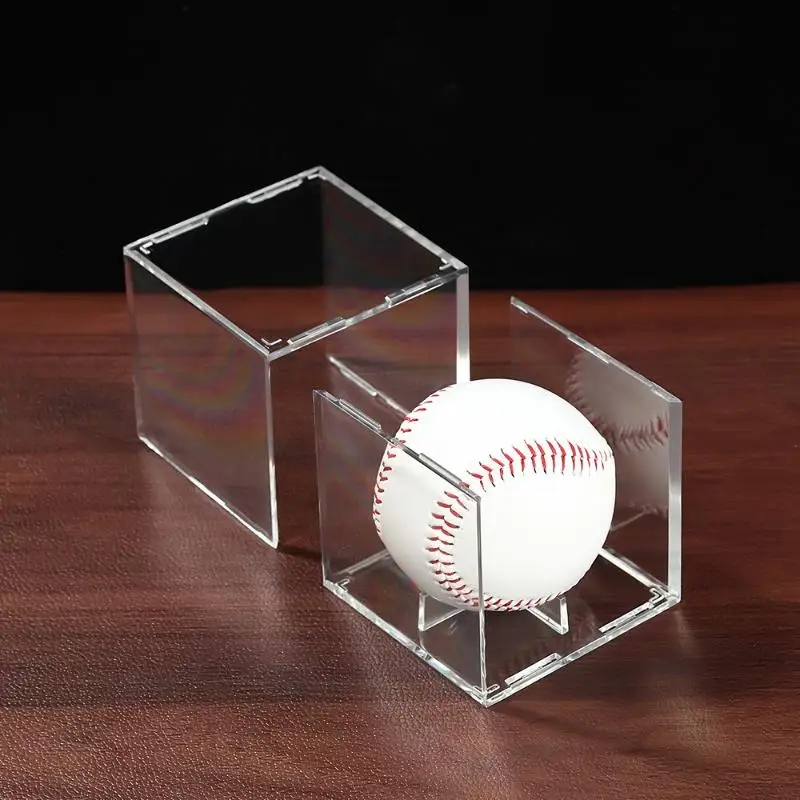 80mm Acrylic Baseball Display Box Waterproof Dustproof Golf Ball Storage Holder Lightweight Sport Souvenir Collectible Protecto