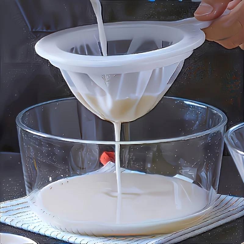 Super Fine Mesh Plastic Food Sieve Reusable Hanging Design Easy Wash Multipurpose Filter for Kitchen Juice Making Flour Sifting
