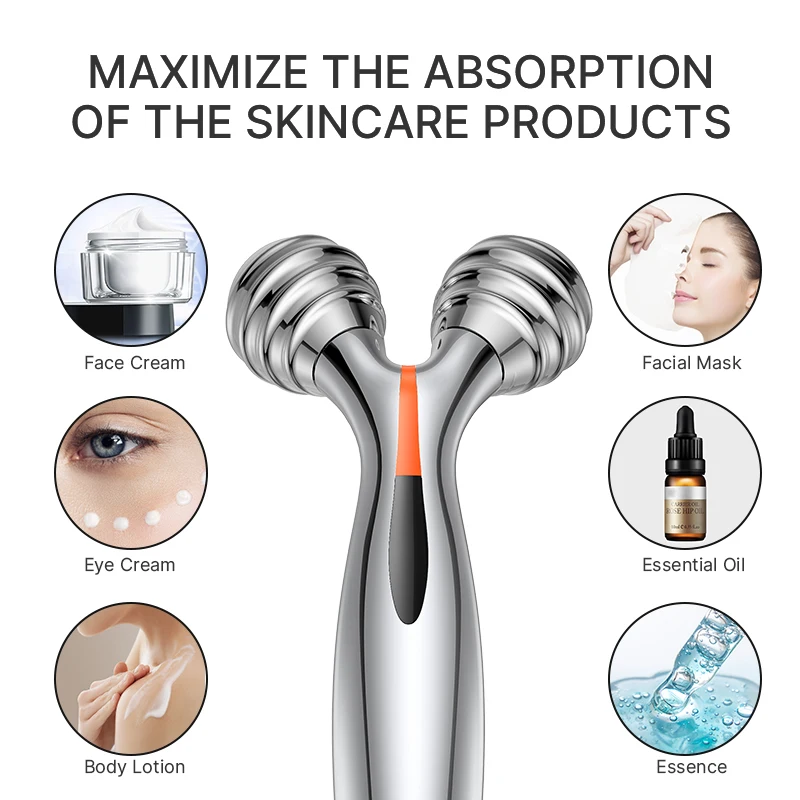 スマートライブラリー TOUCHBeauty フェイシャルローラー マイクロカレントマッサージャー リフティング コラーゲンブースト 痛み緩和 ポータブルデバイス T