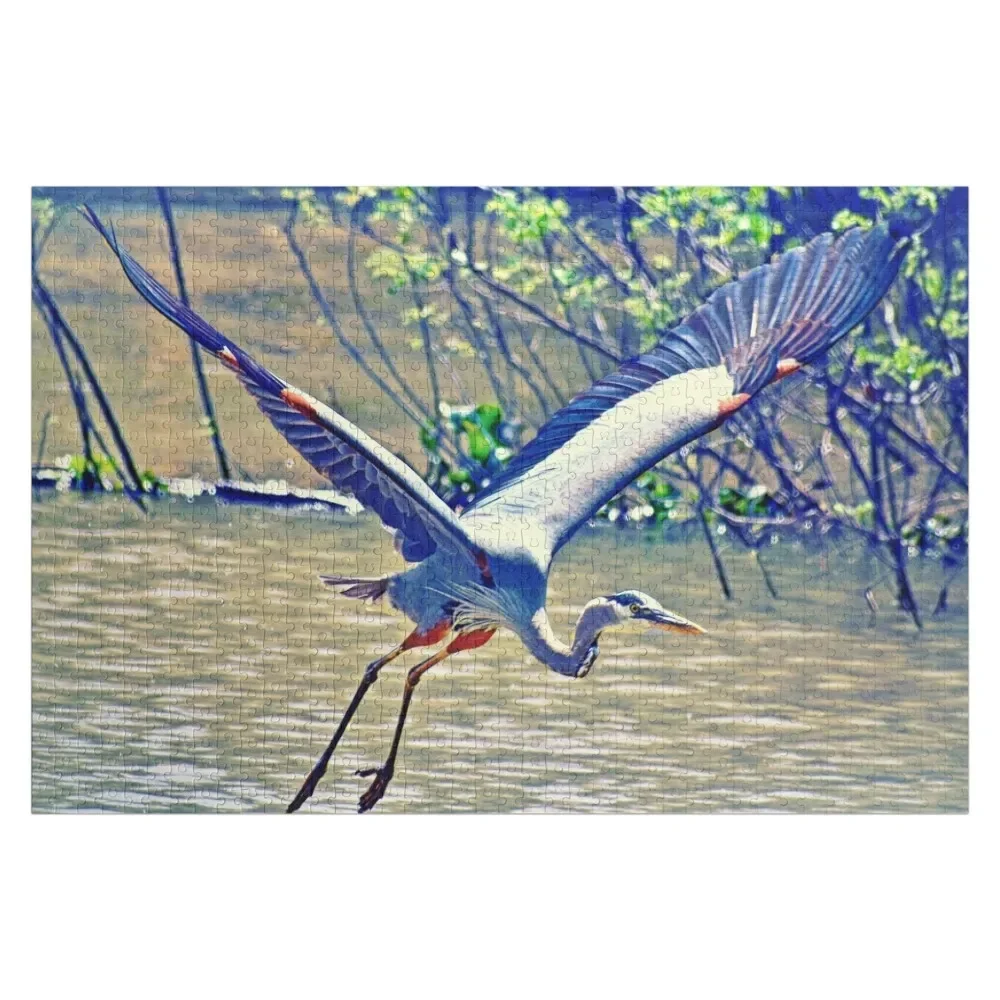 

Flying (Blue Heron) Jigsaw Puzzle Personalized Toys Personalize Game Children Wooden Compositions For Children Puzzle