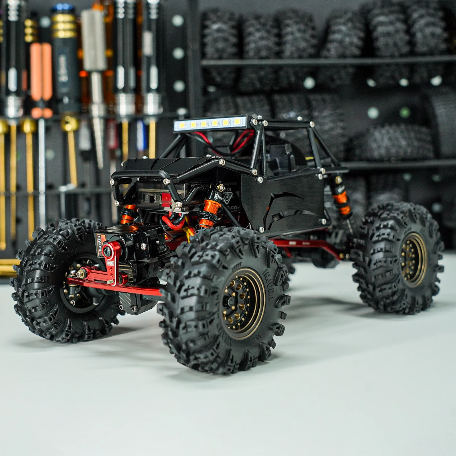 INJORA Nylon Rock Buggy Body Shell Chassis Kit for 1/24 RC Crawler Car Axial SCX24 C10 JEEP JLU Bronco Base Camp Upgrade Parts