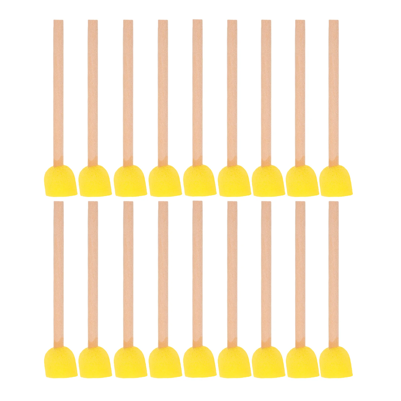 

100Pcs Sponge Paint Brushes Round Mushroom Sponge Head Soft Durable Wooden Handle Painting Tools for Preschool DIY