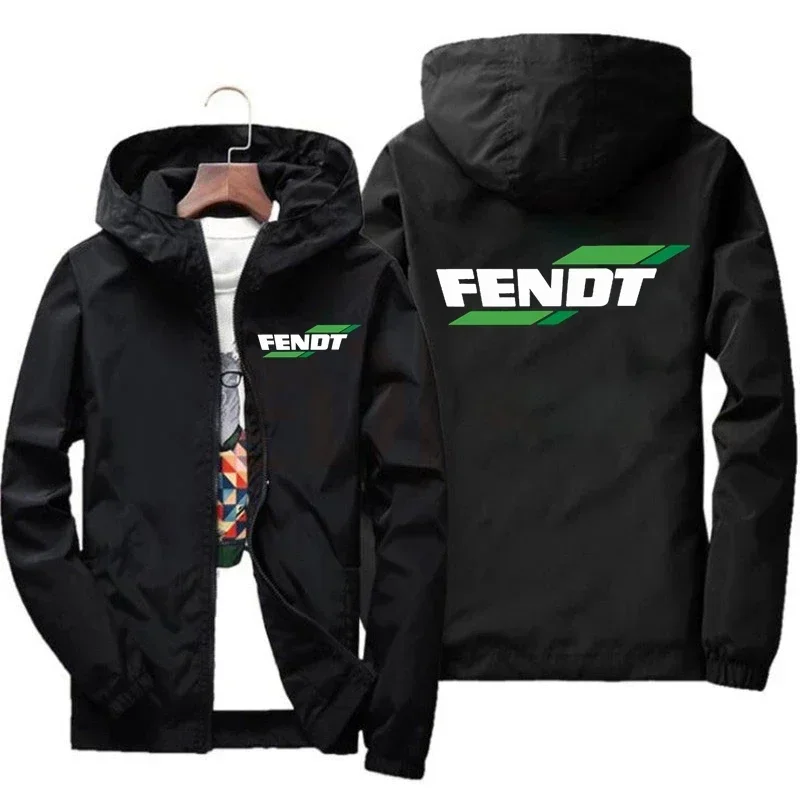 2026 Men's Hooded Sports Jacket Zipper Casual Comfortable Leather Jacket Fashionable Spring and Autumn Windproof Hooded Jackets