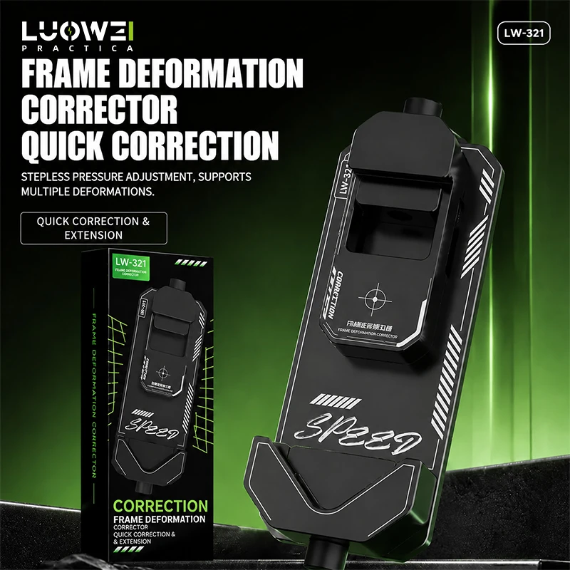 Luowei LW-321 Mobile Phone Border Deformation Corrector Anti-Slip Clamping Frame Straightener for Phone Edge Dent Repair Tool