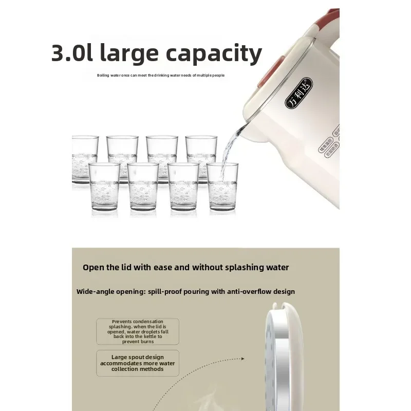 Smart Electric Kettle, Stainless Steel Large Capacity Thermostatic Water Boiler with Keep Warm, Multi-Functional for Home