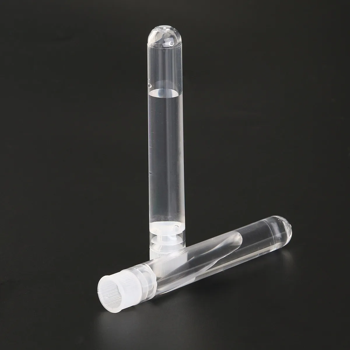 

25Pcs 5Ml Plastic Sample Tubes Transparent Hard Plastic Test Tubes 12Mm X 75Mm Capacity for Small Specimens Handmade Findings