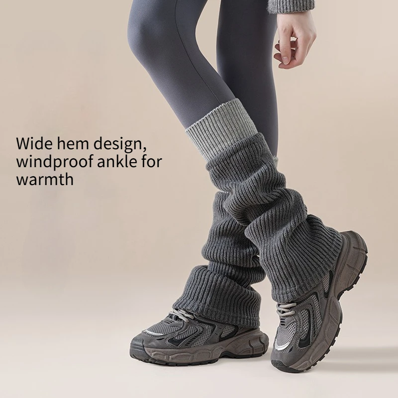 ถุงเท้าไหมพรมถักสำหรับฤดูใบไม้ร่วงและฤดูหนาว ให้ความอบอุ่น ถุงเท้าข้อกลาง สไตล์ Y2K สไตล์สาวเปรี้ยว ญี่ปุ่น วิทยาลัย ถุงเท้าขนฟู สำหรับผู้หญิง