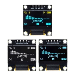 Carte d'Écran LCD OLED SSD1306 de 0.96 Pouces, Blanc/Bleu/Jaune, Technologie d'Affichage Série IIC I2C, 12864