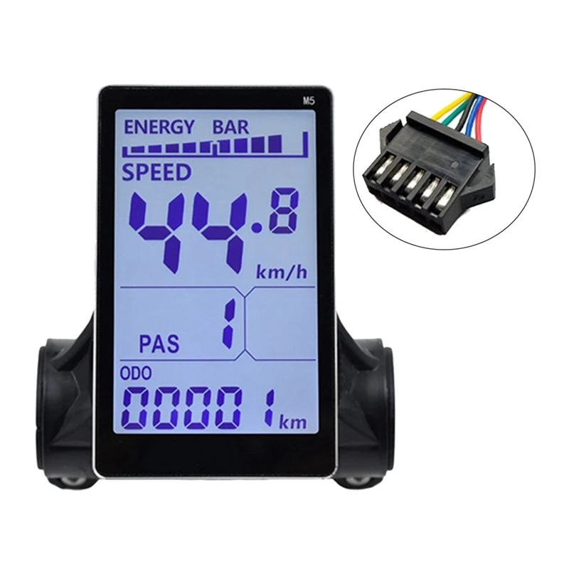 M5 Electric Bike LCD Display Meter 24V 36V 48V 60V E Scooter LCD Panel Screen For Mountain Electric Bike