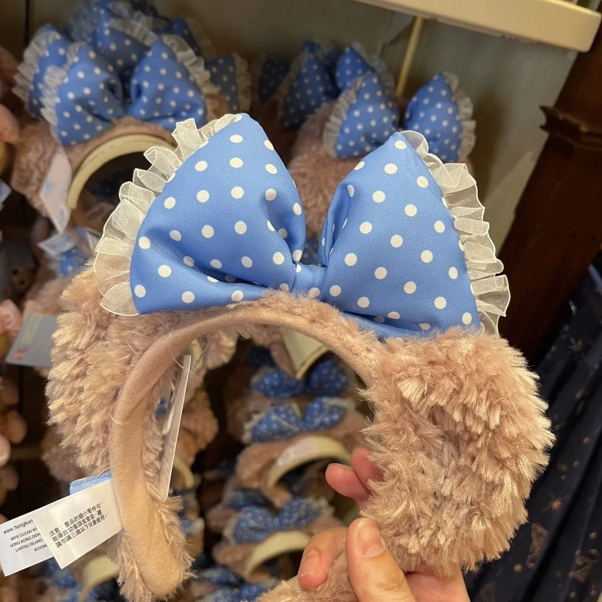 

Miniso Idaffie Bear, плюшевая повязка на голову, женская повязка на голову с высоким черепом, повседневный внешний вид, головной убор для мытья фотографий