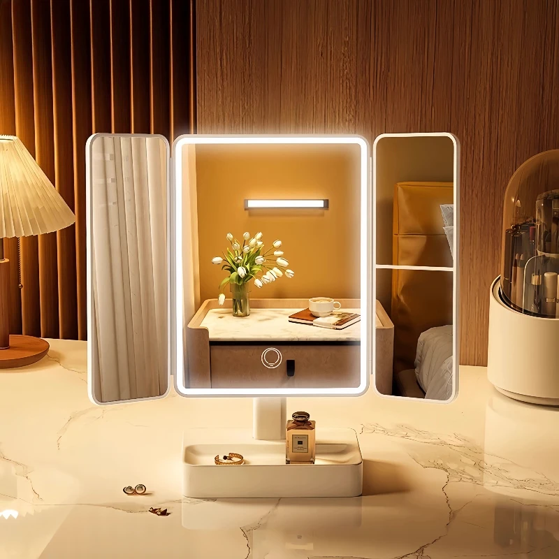 

Funky Makeup Mirror Aesthetic Girls Cute Nordic Modern Mirror Dressing Table Korean Style Spiegel Wand Living Room Decorations