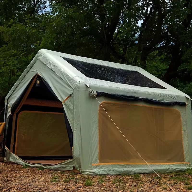

Oxford Waterproof House Air Tent Easy Setup Glamping Tent 4-6 People Camping Inflatable Winter Outdoor Tent