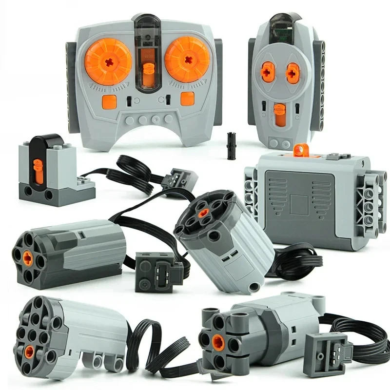 Technisch elektronisch model bouwstenen MOC Power Functies Motoronderdelen IR-snelheid Afstandsbediening Ontvanger Batterijdoos DIY-speelgoed