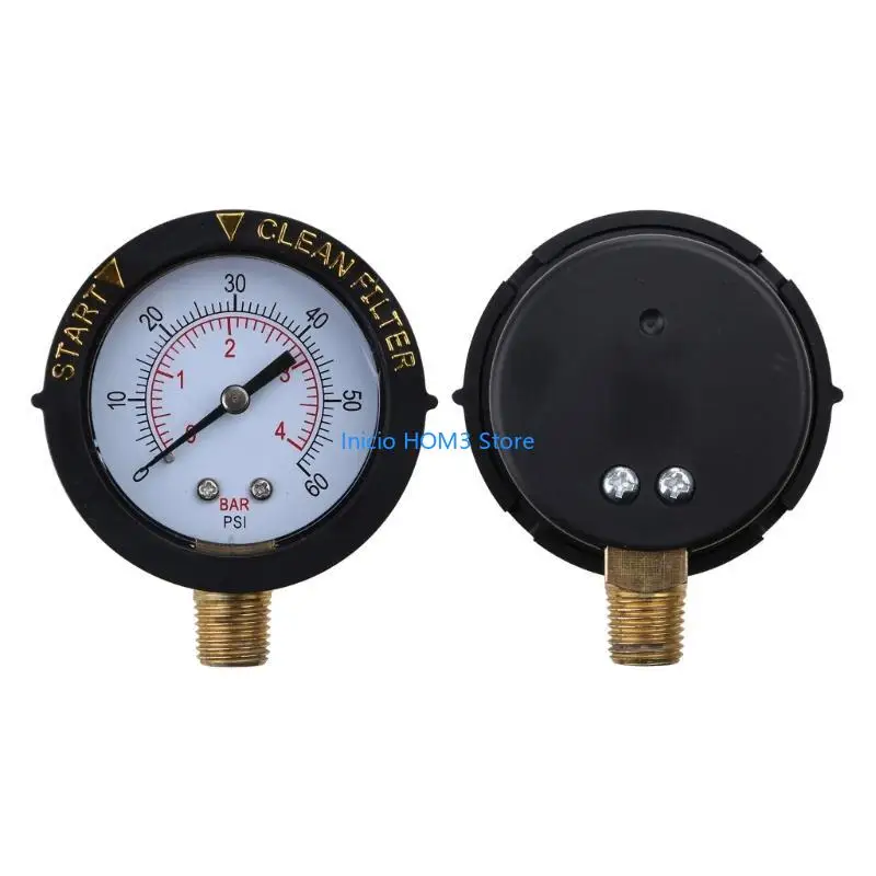 

A5YD 2" Start & Clean Filter Pressure Gauge Swimming Pool Filter Pressure Gauge Spa Aquarium Water Pressure Gauge 1/4" NPT