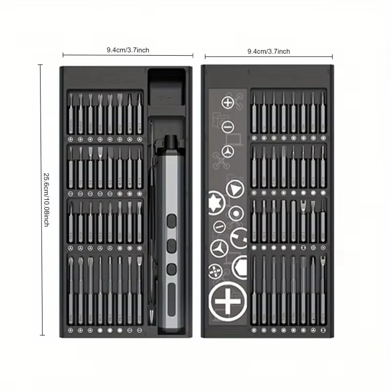 68 in 1 Electric Precision Screwdriver Set Repair Tools - 5 Torque Settings Magnetic Case Torx Phillips Driver Bit for Glasses