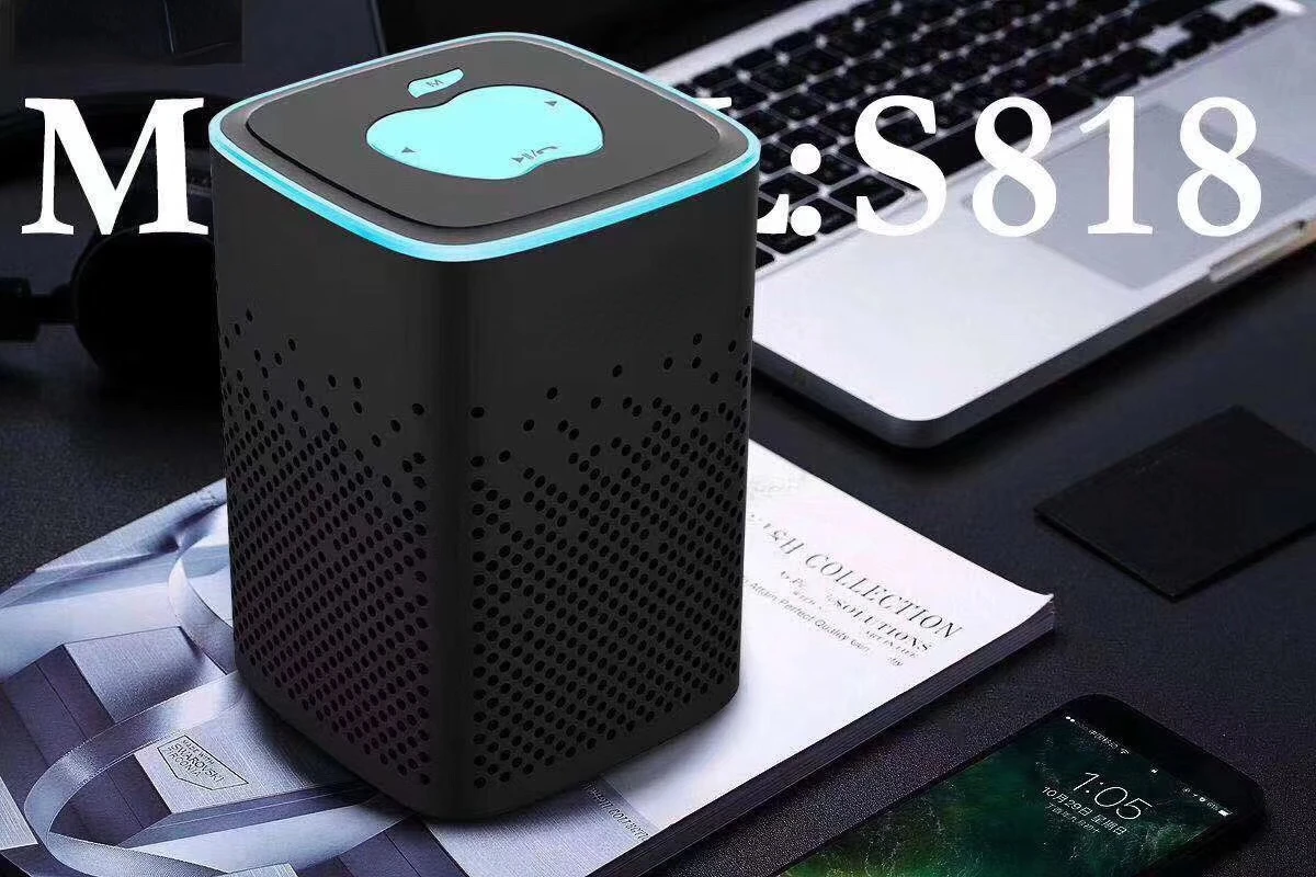 818 Wireless Bluetooth Speaker Outdoor Light Card Insertion Creative Gift Subwoofer Audio