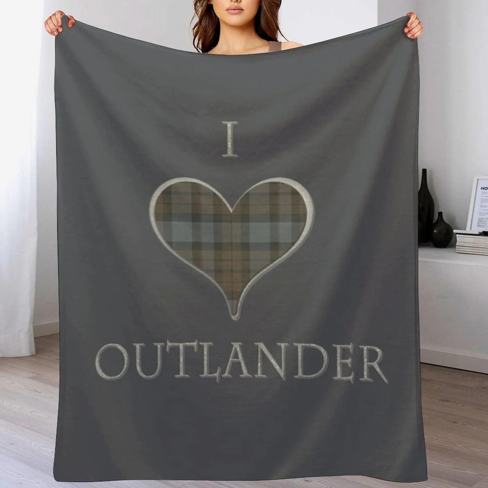 I LOVE OUTLANDER Throw Blanket Softest halloween Weighted Large Blankets