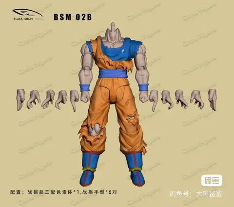 [PRE‑ORDER] Dragon Ball Z SHF Goku Action Figure, BLACK SHARK BSM‑02A Model, Super Saiyan SSJ3 Articulated Model