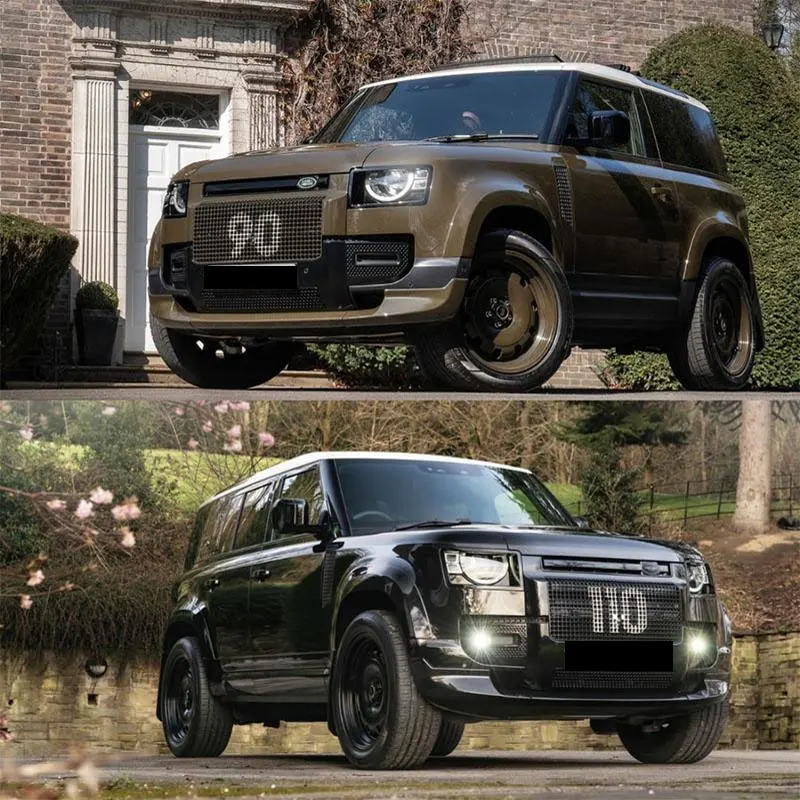 ブラック車グリルランドローバーディフェンダー 90 110 130 2020 2021