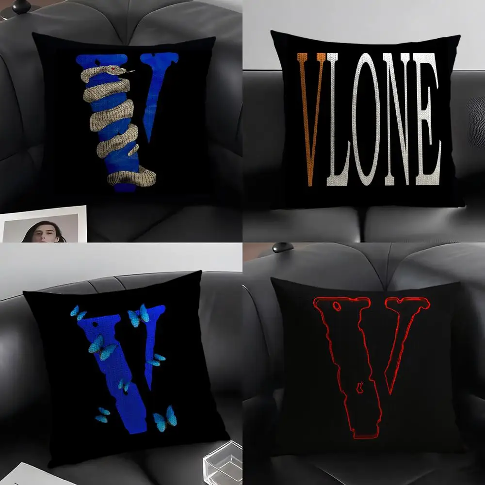 Funda de almohada Vlone, fundas de cojín de lino para sofá decorativo, fundas de almohadas para el hogar, fundas de almohadas para silla de coche