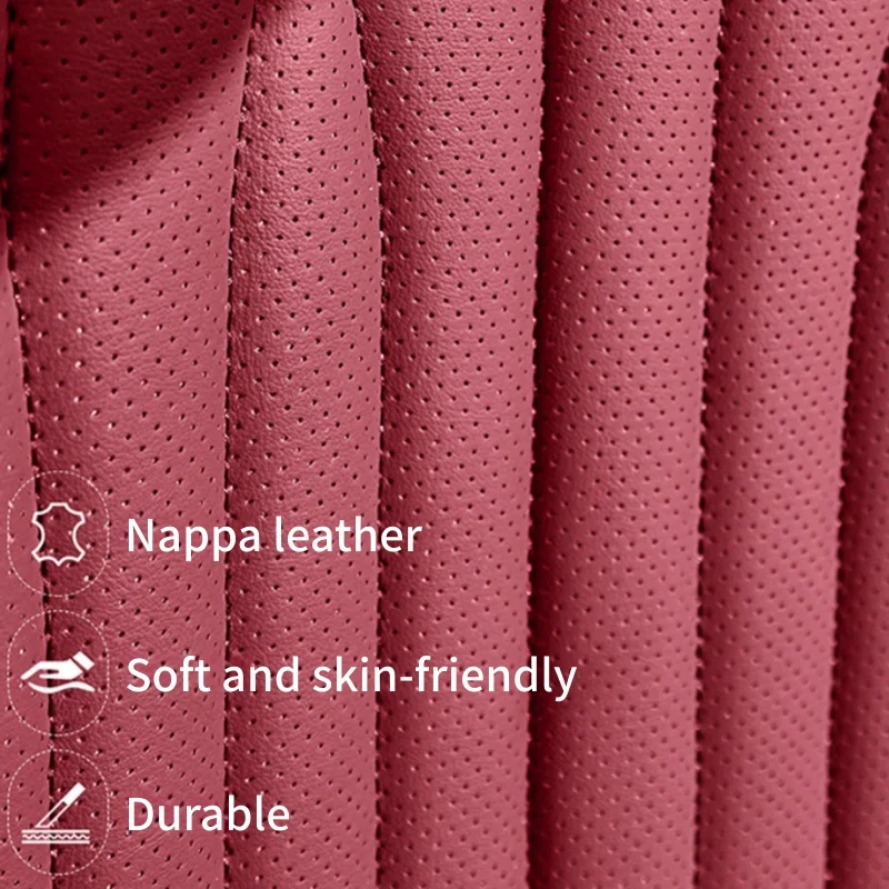Napa-Leder Rücksitzkissen, Verlängertes und Verbreitertes Design, Vollständig umhüllend für den Dreisitzer-Rücksitz, Komfortabel und Atmungsaktiv, für ein Sorgenfreies Erlebnis – Detail 8