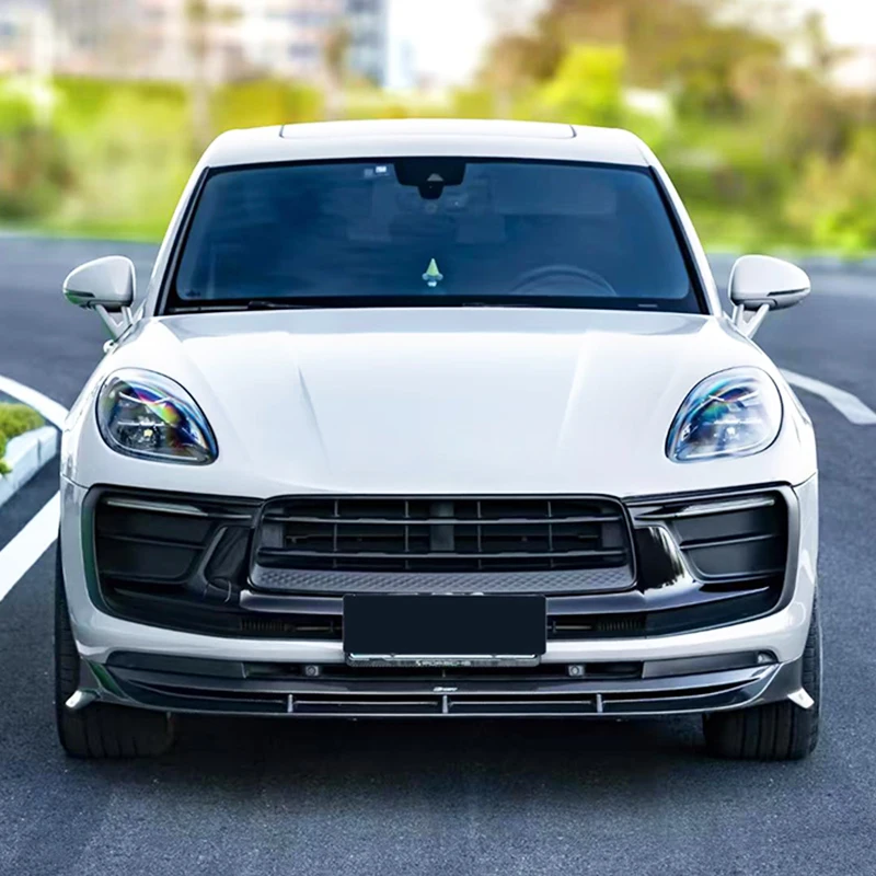 2022-2024 Car Modification Upgrade Carbon Fiber Surround Front Lip and Rear Lip Side Skirt Tail Fin Body Kit Suitable for Macan 2