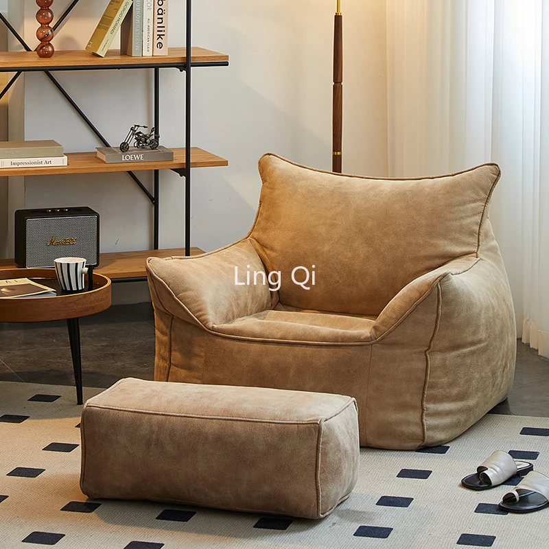 MIni Single Sofa Tatami Bean Bag Lazy Kids Vintage Scratch Protector Sofa Relax Nordic Style Pouf Chambre House Prefabricated