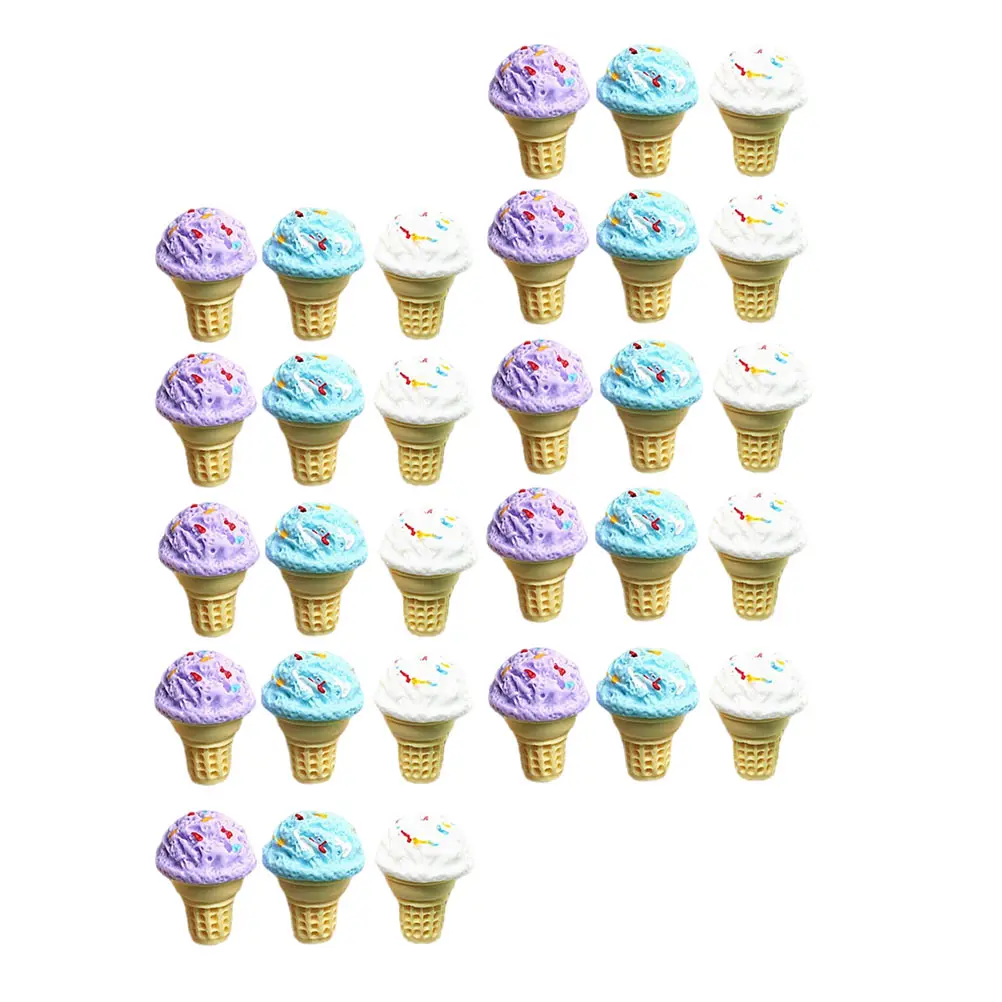 

30 Pcs Good Quality Materials Toy Ice-cream Toys Mini Pretend Play Simulated Food Practical Simulation