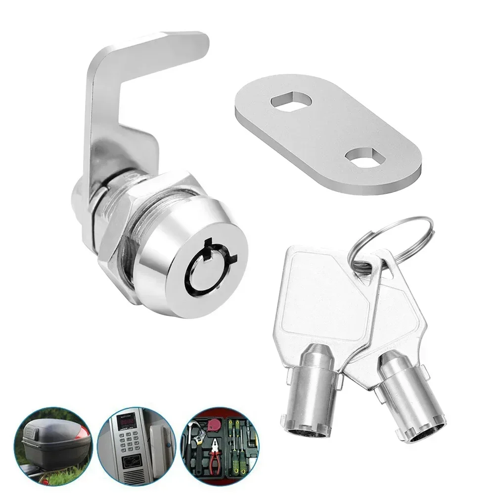 Furniture Locks Hardware Cam Locks Box Hook Lock Replacement +Keys Hook Cam Lock Mailbox 90 Degree For Cabinet