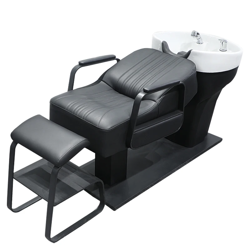 

High-end barber shop ceramic basin shampoo bed