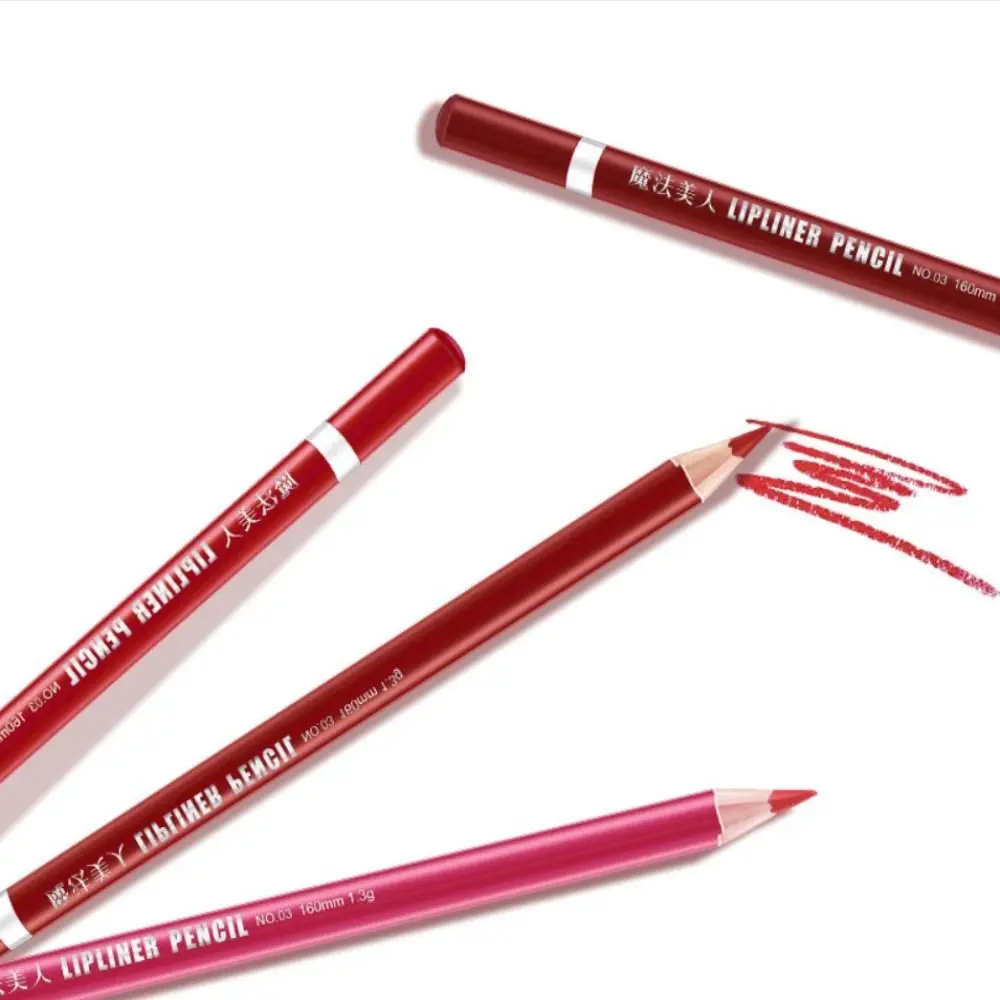 Impermeável Non-Stick Cup Lip Liner, cosméticos de beleza, lápis de veludo, batom fosco, caneta delineador, maquiagem ferramenta