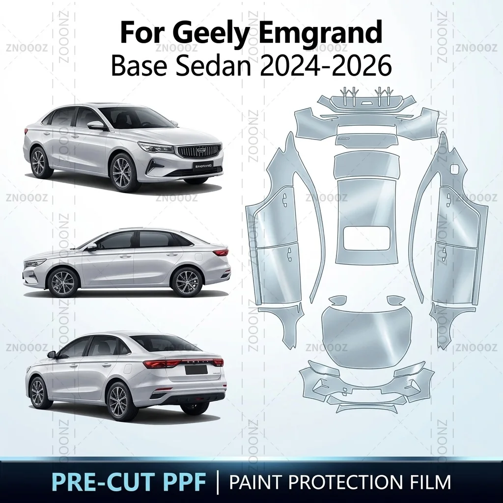 For 2024-2026 Geely Emgrand Base Sedan 8.5Mil Precut TPU PPF Paint Protection Film Anti Full Vehicle Glossy Clear Matte Black