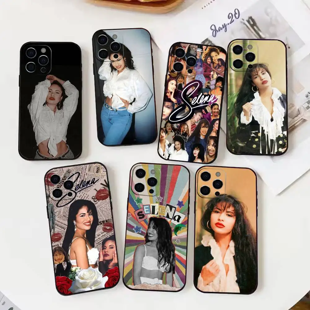 

Singer S-Selena Q-Quintanilla Phone Case For iPhone 17 16 15 14 13 12 Max Plus Silicone Black Cover