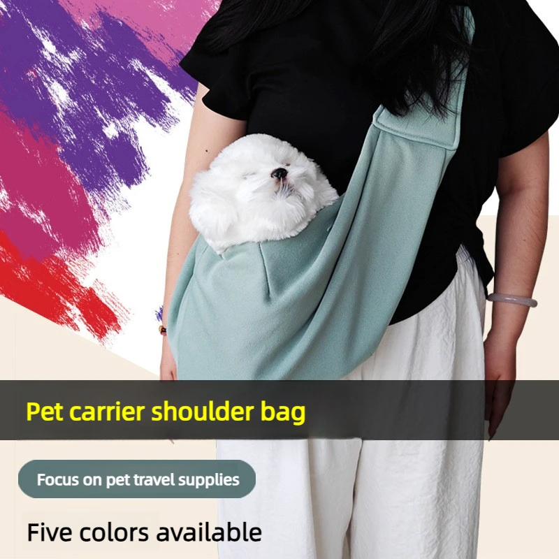 Pet-Friendly Fabric Foldable Cat Bag Single Shoulder Crossbody Dog Backpack Portable Bag Perfect for Holiday Photos