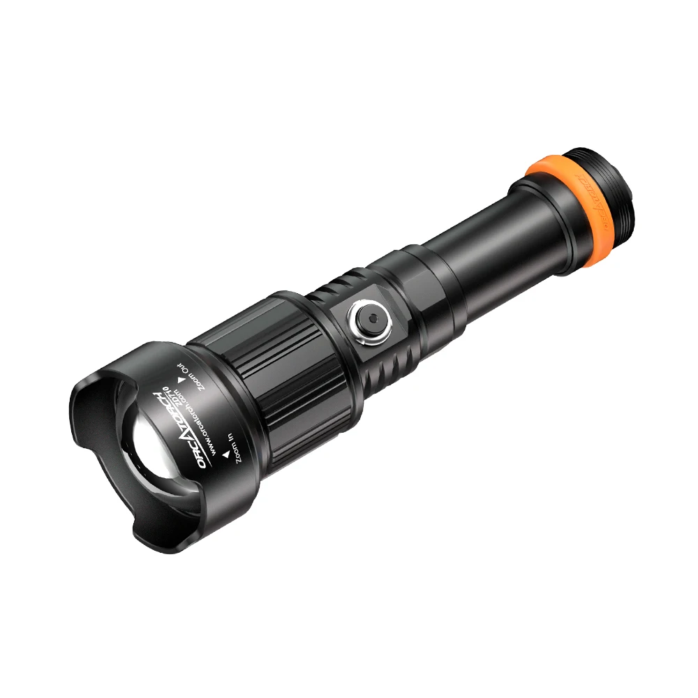 Imagem -02 - Orcatorch Zd710 Lanterna Tocha de Mergulho Subaquático Luz Profissional 3000 Lumens Lanterna de Mergulho para Explorar Cavernas