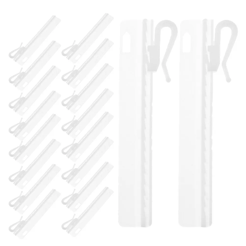 25pcs Curtain Adjustment Hook Plastic Clips Adjustable Height Extendable Hooks for Drapes Ceiling Track Universal Hooks